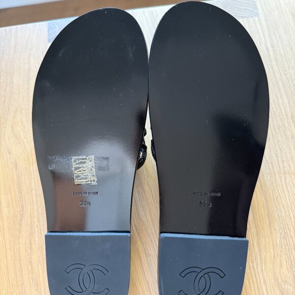 Chanel Braid Mania Sandals in Black - Brand New in Box Size 38.5 - Picture 5 of 9